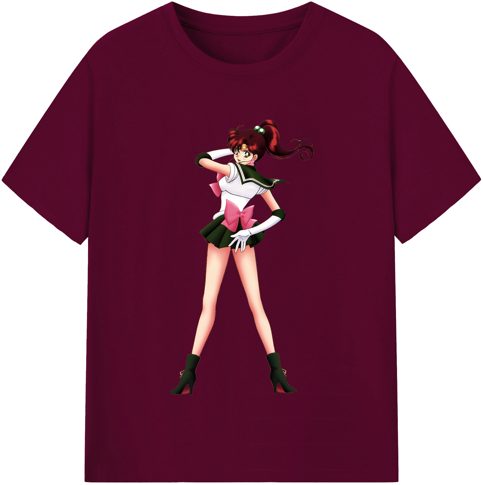（画像用） 美少女戦士セーラームーン 木野 まこと きの まこと Sailor Moon Kino Makoto （セーラージュピター；Sailor Jupiter） レディースカジュアルプリントTシャツ（綿100％）